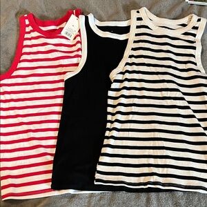Racerback Tank Tops - Red, Black, and White- bundle of 3